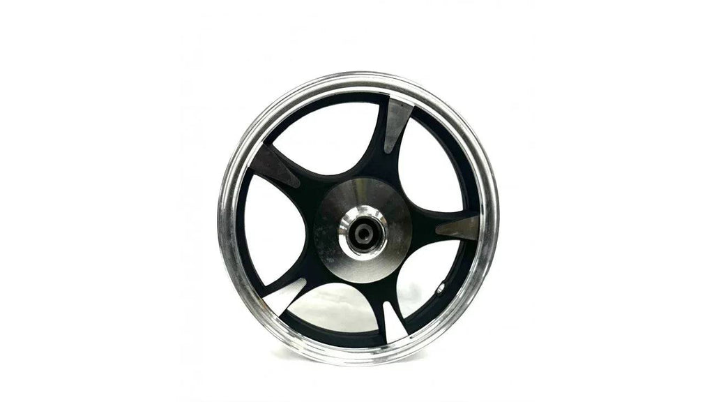 [190] JANTE DE ROUE AVANT 10'' (NOIR LUSTRÉ 2010-2017) RW1-2-2 (SCOOTTERRE OEM)