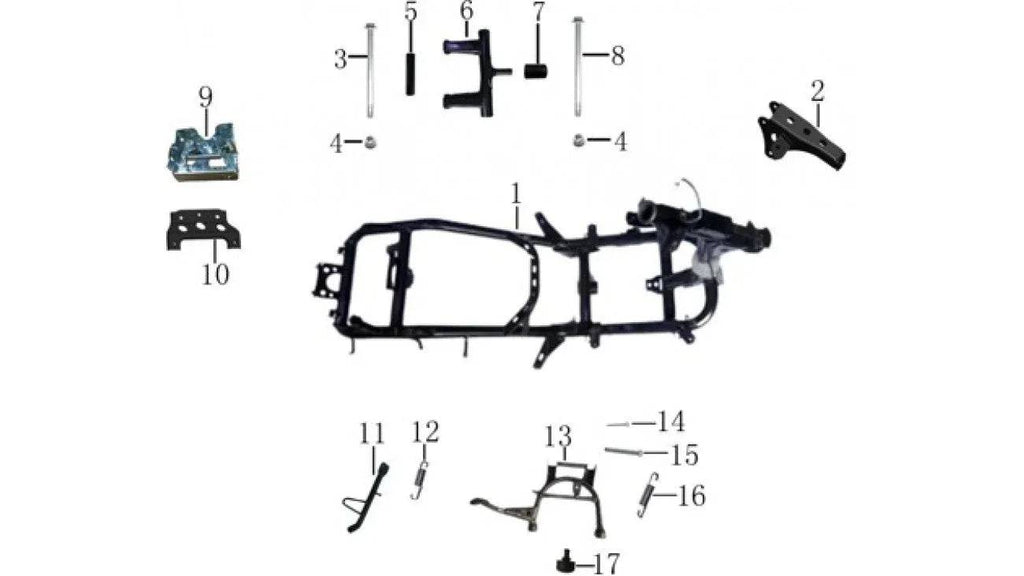 [1] CHÂSSIS PORTOTINO 50CC RW1-5-1 (SCOOTTERRE OEM)