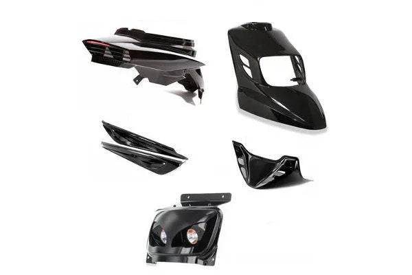 BLACK BCD RX Booster Complete Fairing Kit BOOSTER 2004+ - BLACK BCD RX Booster Kit Carénage Complet BOOSTER 2004+ - BCD002096CAR