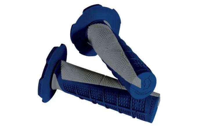 Blue & Gray Duece MX Grips With Donuts - 219627-1100