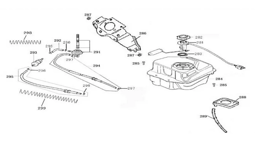 [289] TUBE DE DÉBORDEMENT (SCOOTTERRE OEM)
