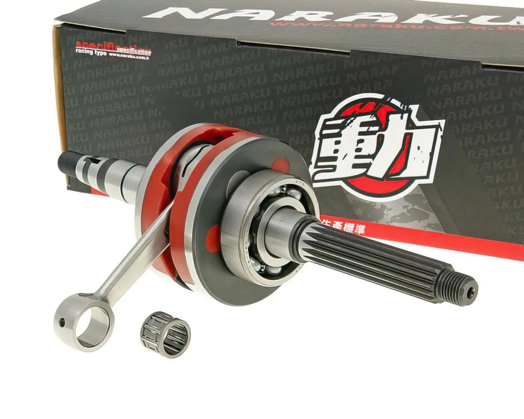 Crankshaft Naraku Racing HPC 12mm (16mm Spline) CPI/ Keeway & Vento - Vilebrequin Naraku Racing HPC 12mm (Cannelure 16mm) CPI/ Keeway & Vento - NK105.18
