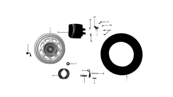 [2] RIM ARRIÈRE 10 '' (SCOOTTERRE OEM)