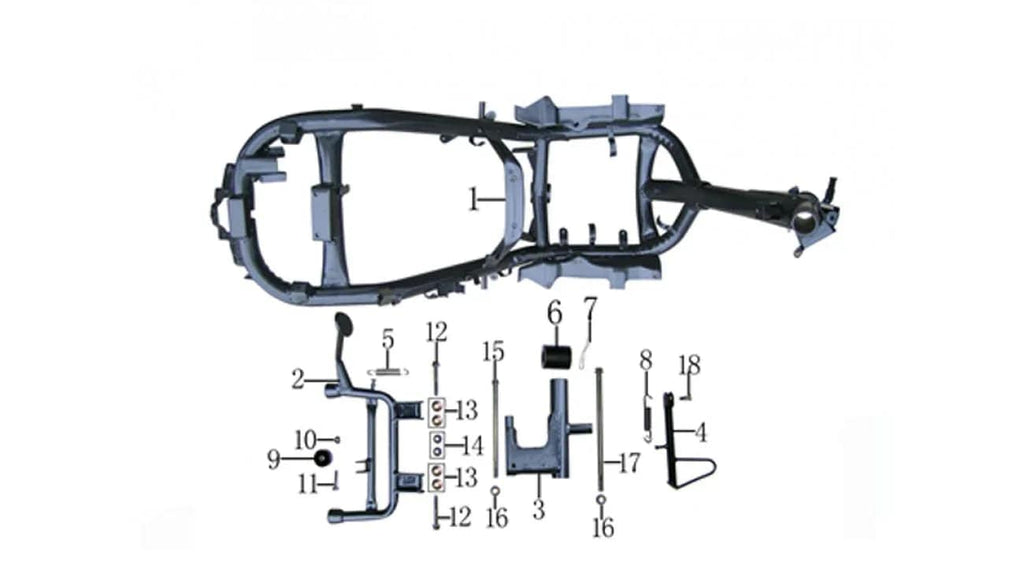 [3] SUPPORT DE MOTEUR (SCOOTTERRE OEM)
