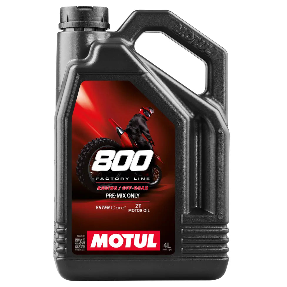huile motul 800 2t off road factory line 100 synthétique 4 litres motocross enduro quad