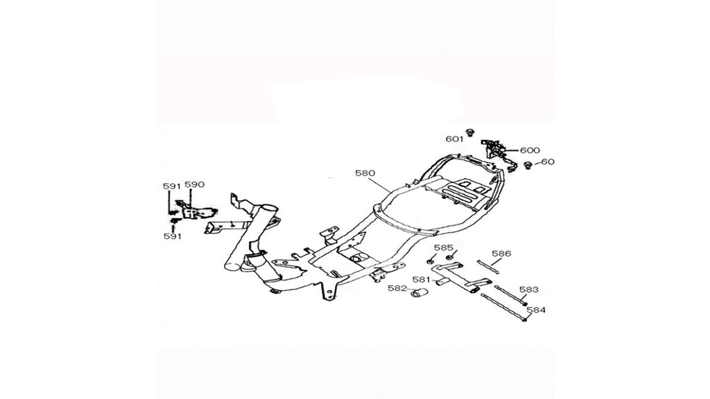 [580] CHÂSSIS CADRE SOLISTA 50CC RV2-4-3 (SCOOTTERRE OEM)