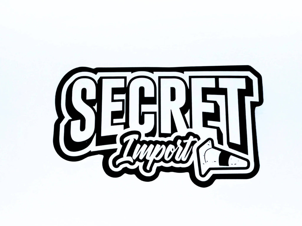 Secret Import Grid Logo Stickers