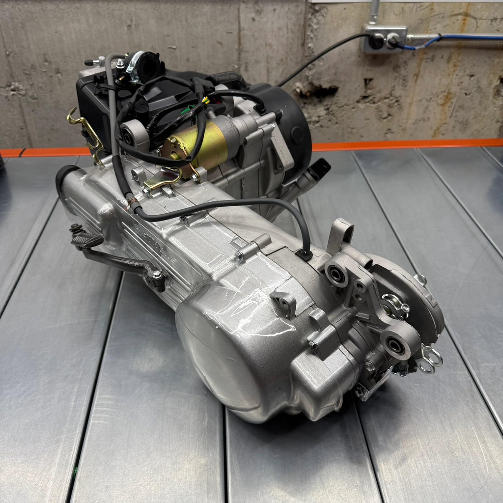 GY6 150cc Complete Engine Long Case (Grey) CASSÉ