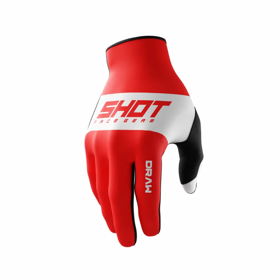 Gants Shot Race Gear - Draw Sky rouges