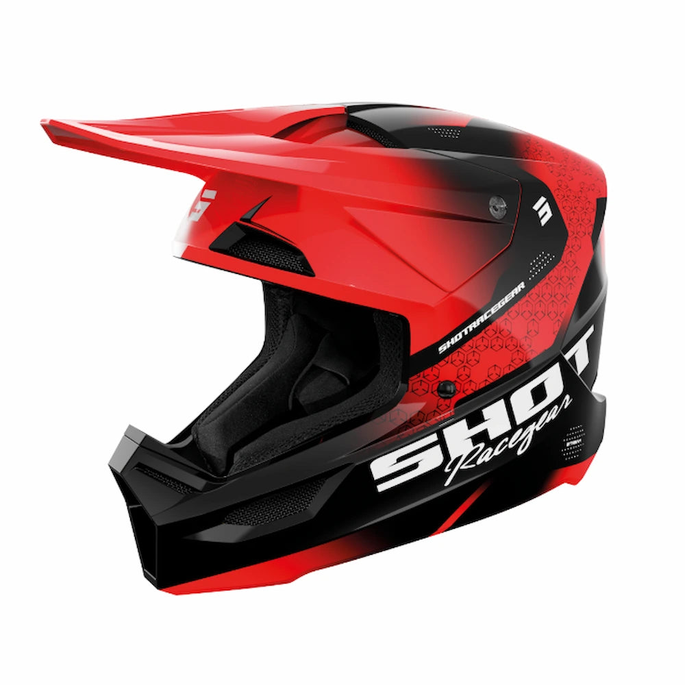 Casque Shot Race Gear Furious Stream Rouge Lustré - 244-05781 / 244-05782 / 244-05783 / 244-05784