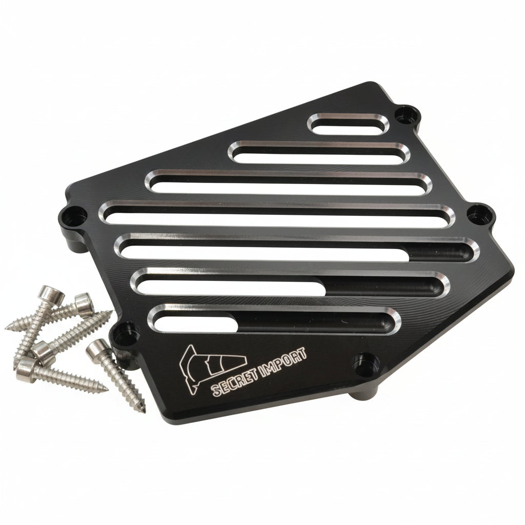 Radiator Cover Black V2 CNC (Bws/Zuma 50F & 50X) 2012+