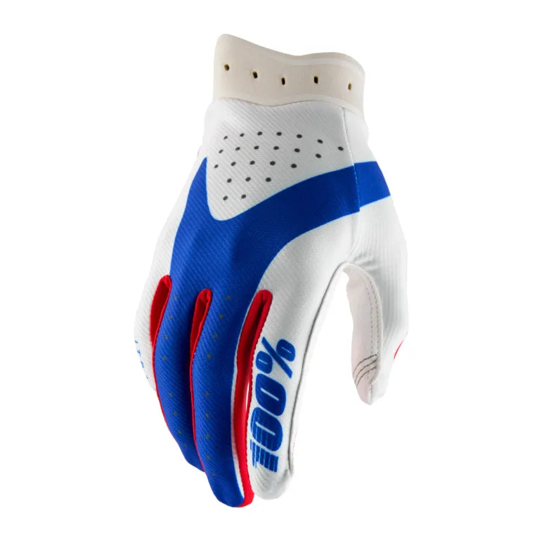Gants iTrack rouge/blanc/bleu 100%