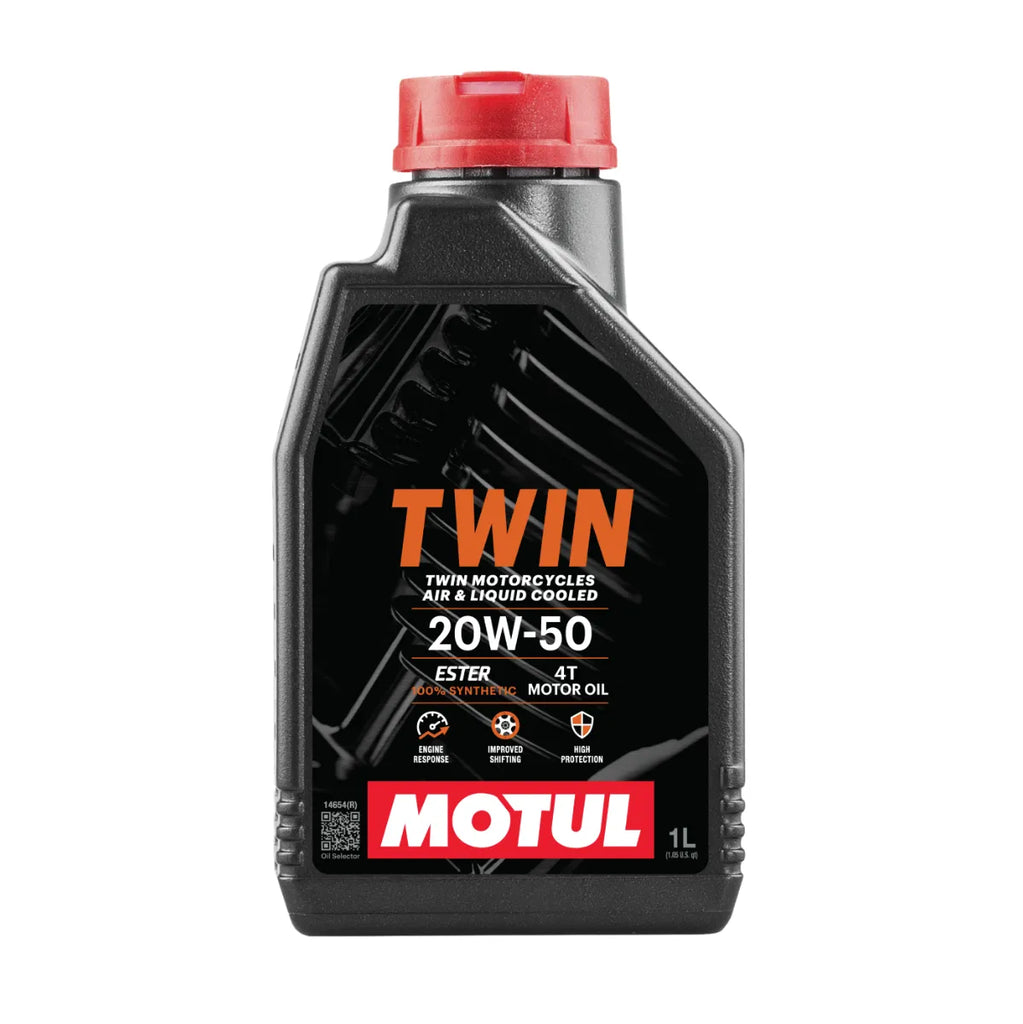 Huile moteur Motul Twin 4T 20W-50 100% synthétique (1L) - 108061