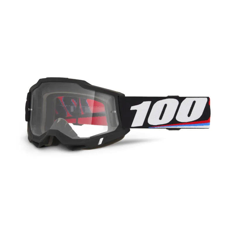 Lunettes de motocross 100% Accuri 2 Magnus (Lentille claire ou miroir rouge) - CLAIRE