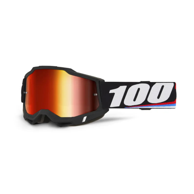 Lunettes de motocross 100% Accuri 2 Magnus (Lentille claire ou miroir rouge) - MIROIR