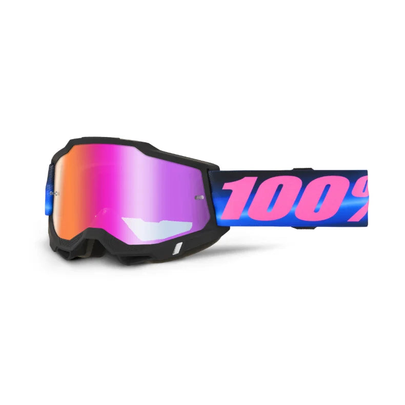 Lunettes de motocross 100% Accuri 2 Superdome (Lentille claire ou miroir rouge) - MIROIR