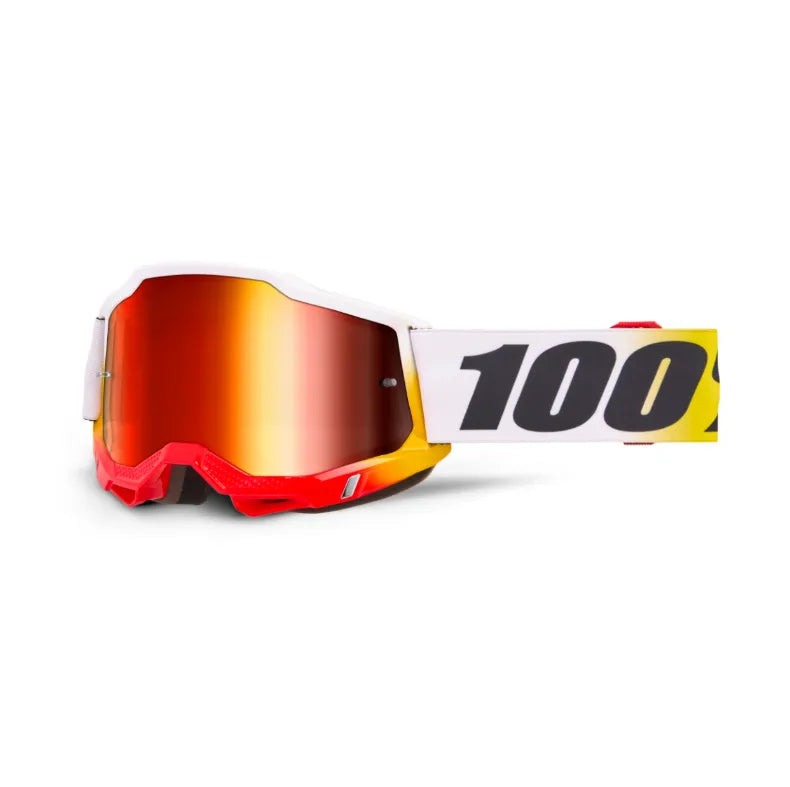Lunettes de motocross 100% Accuri 2 Torken (Lentille claire ou miroir rouge) - MIROIR