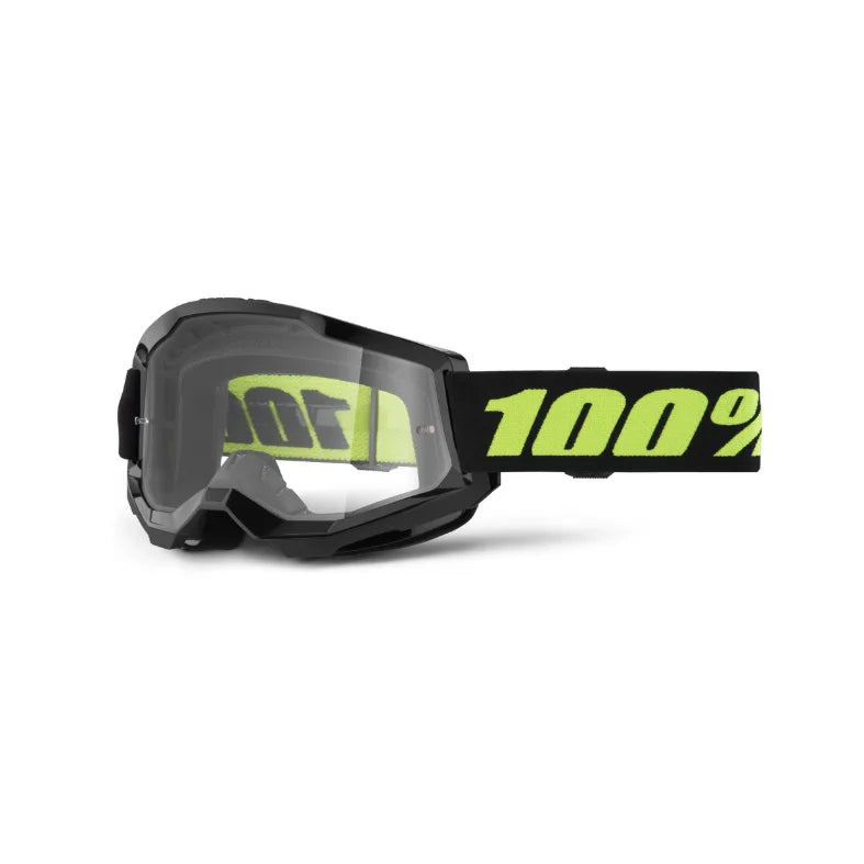 100% Strata 2 Solar Eclipse Motocross Goggles (Clear or Orange Mirror – Secret Import