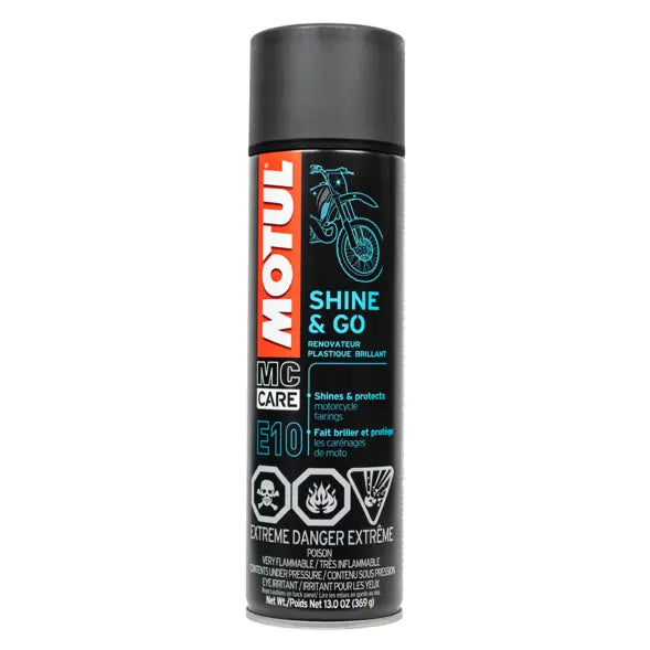 lustrant protecteur motul shine and go e10 369g plastique peinture scooter moto
