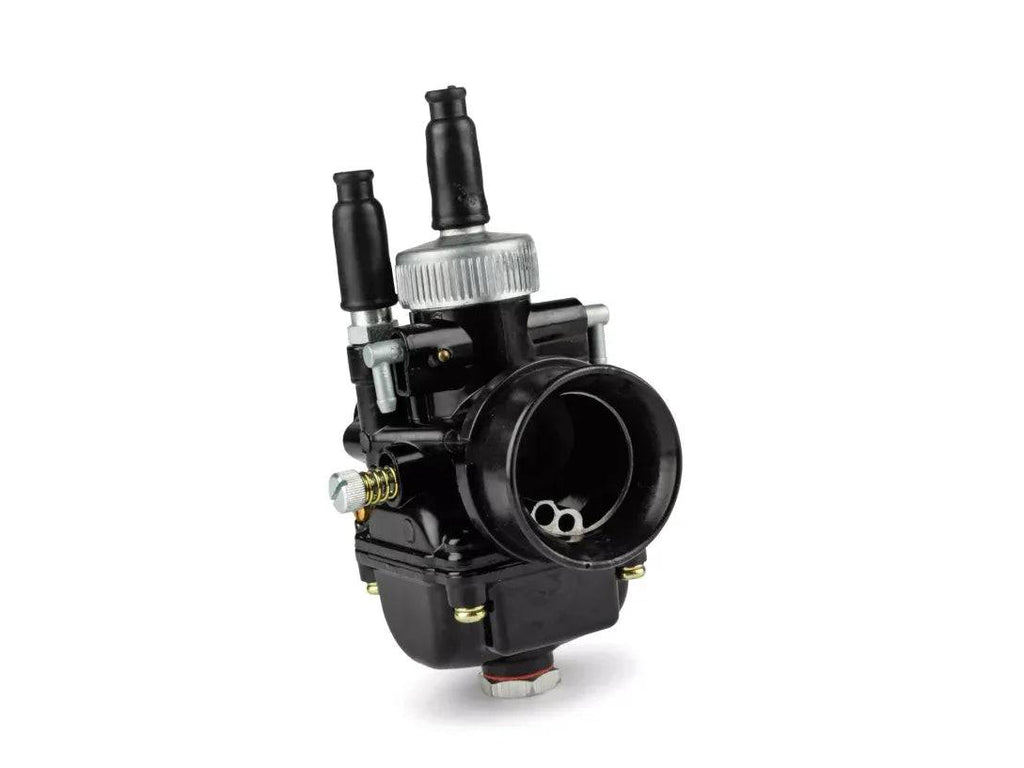 Le carburateur PHBG Racing Black se distingue de la version standard PHBG par plusieurs caractéristiques. Il est pourvu d'une cuve métallique munie d'une vis centrale qui facilite le remplacement du gicleur principal, ainsi que d'un couvercle de boisseau en aluminium vissable et dévissable, permettant aisément le changement de l'aiguille.