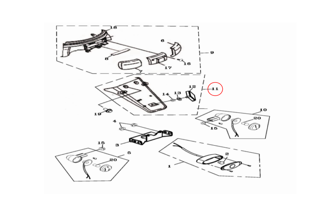 Rear Fender Adly OEM (Adly GTC) - Aile Arrière OEM Adly GTC 50cc 2T - 80115-116-00A