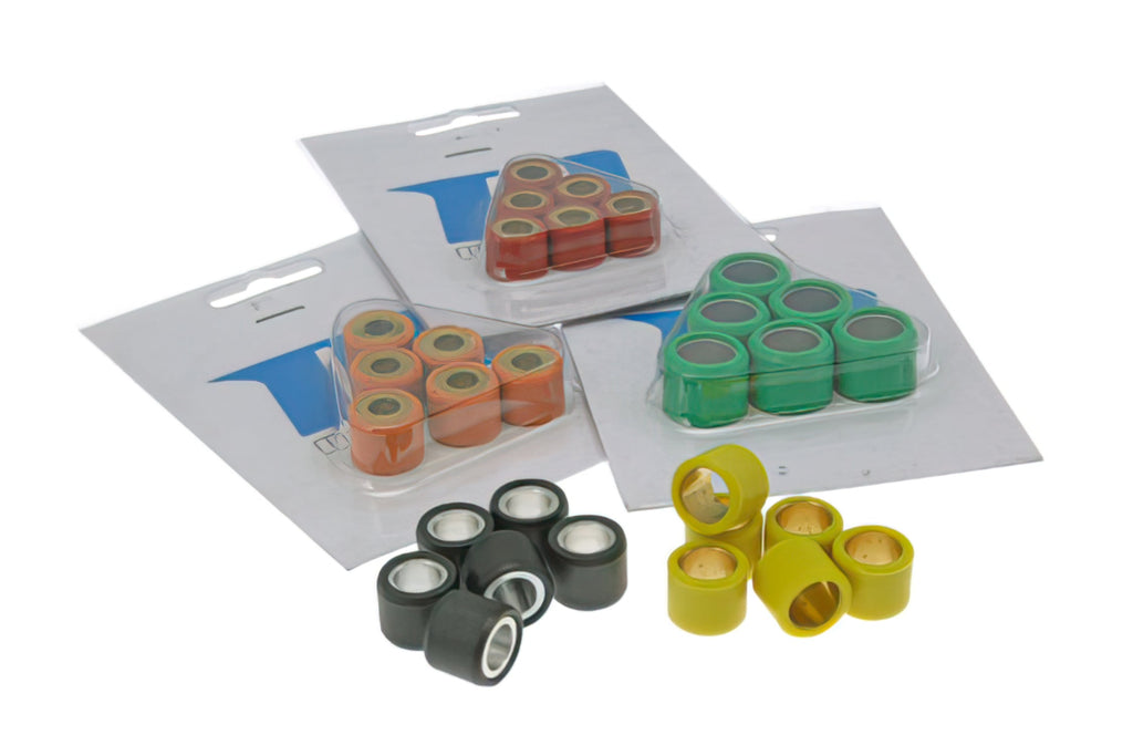 Roller Weight Set Motoforce - 15x12mm : 2.3g / 3.3g / 3.5g / 4.0g / 4.3g / 4.7g / 5.0g / 5.2g / 5.5g / 5.8g / 6.2g / 6.5g / 6.8g / 7.0g / 7.2g / 7.5g / 7.7g / 8.1g / 8.3g / 8.6g / 9.0g / 11.0g / 11.5g // 16x13mm : 2.7g / 3.6g / 3.8g / 4.0g / 4.7g / 5.0g / 5.1g / 5.5g / 5.7g / 6.0g / 6.2g / 6.7g / 7.0g / 7.5g / 8.0g / 8.5g / 9.0g / 9.5g / 10g /10.5g / 11g // 19x15.5mm : 3.7g / 4.0g / 4.3g / 4.8g / 5.3g / 5.5g / 5.7g / 6.0g / 6.3g / 6.5g / 6.8g / 7.2g / 7.5g / 7.8g / 8.3g / 8.7g