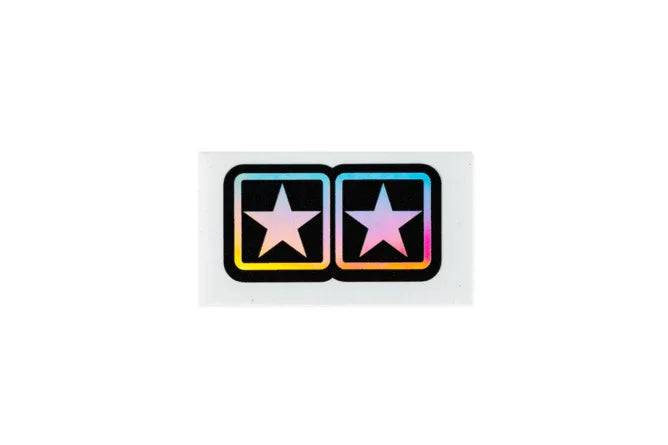 Hologram Sticker Stage6 Stars 50x25mm - Sticker Holographique Stage6 2 Étoiles 50x25mm - S6-0533/HL