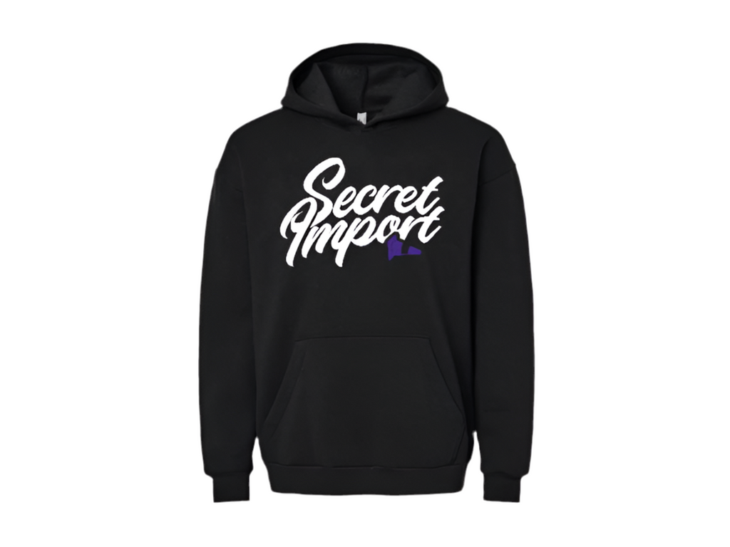 Bring comfort and style to your wardrobe with our custom hoodie, featuring our new Classical Secretimport logo. Made from soft, durable fabric, this hoodie is ideal for casual days or corporate events. It offers a modern fit that fits all body shapes. Available in small, medium, large, X-large, and XX-large.