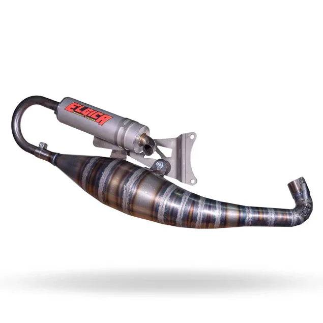 Elgica Silver Testa Rossa Exhaust 70cc – Minarelli Horizontal Racing ...