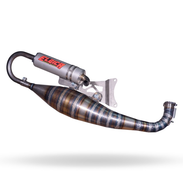 Exhaust Elgica Silver 86-94cc Minarelli Horizontal
