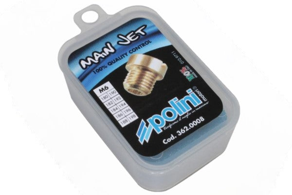 Main Jet Kit Polini 6MM DELL'ORTO (10 pcs) - Kit Gicleur Principal Polini 6MM DELL'ORTO (10 pcs) / 60 - 78 : 362.0002 / 80 - 98 : 362.0003 / 100 - 118 : 362.0004 / 120 - 138 : 362.0005