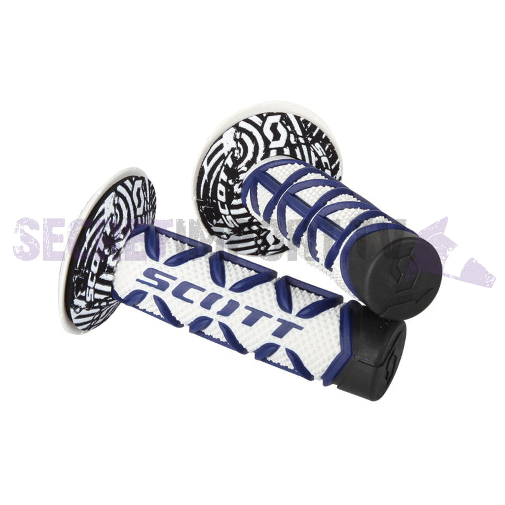 Diamond MX Grips With Donuts Bleu/Blanc