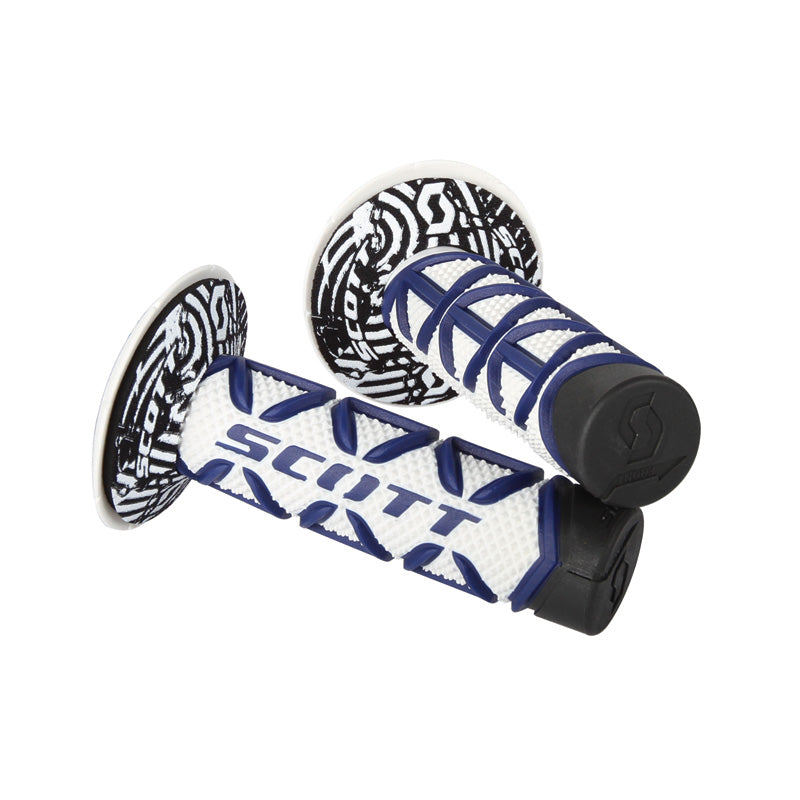 Diamond MX Grips With Donuts Bleu/Blanc