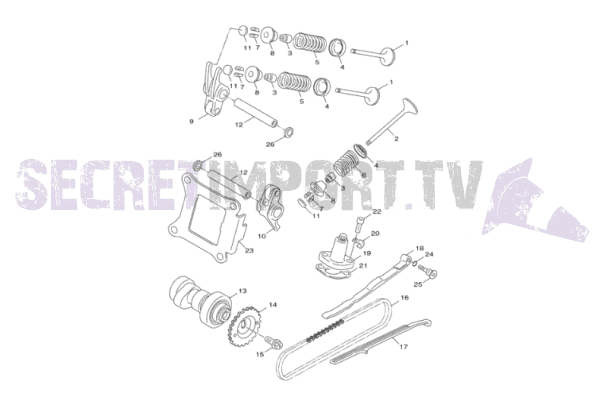 Timing Chain Guide 1 Yamaha OEM (Bws/Zuma 50F & 50X) #17 - Guide Chaine ...