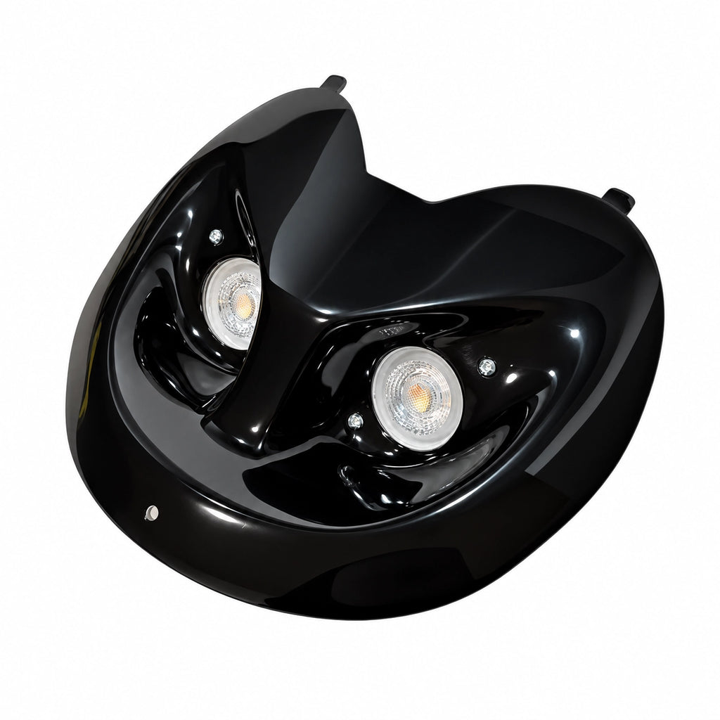 Face avant Greenwood 1 noire en fibre de verre pour Yamaha BWS / Zuma 50 2002-2011