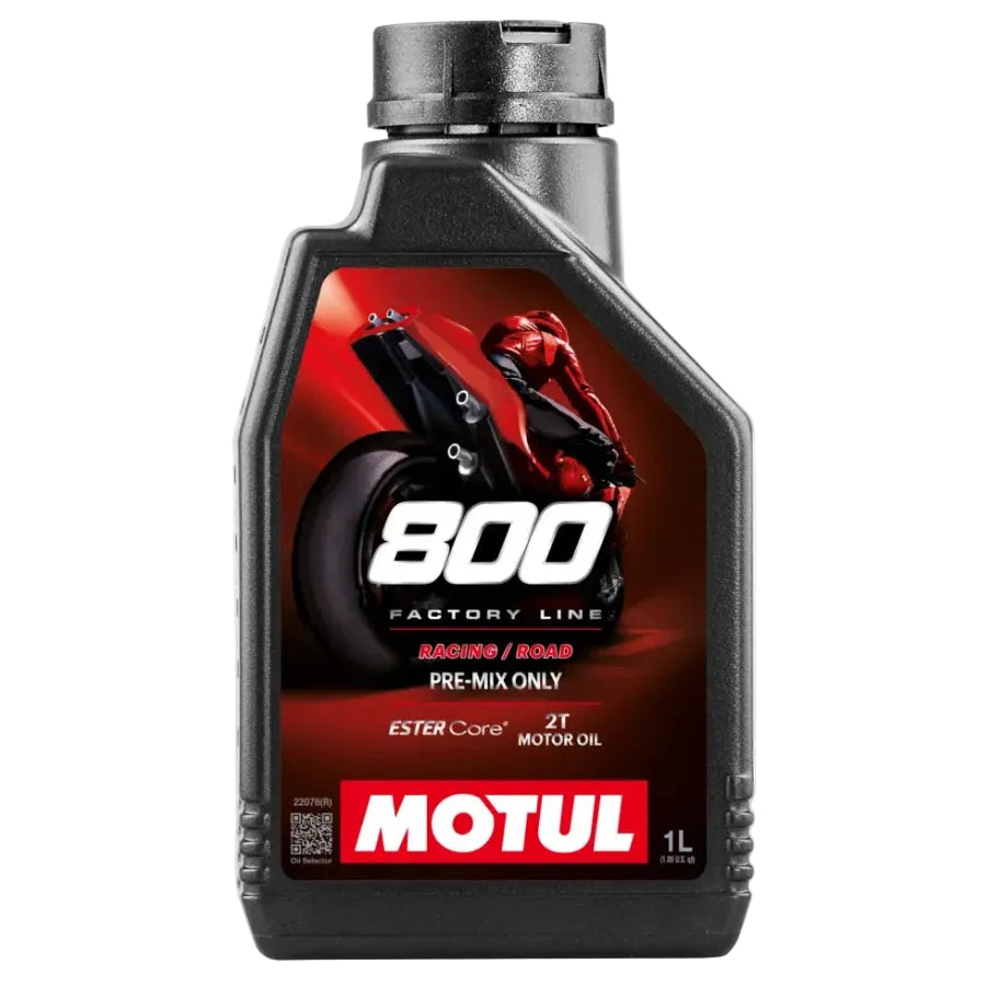 huile motul 800 2t road racing factory line 100 synthétique ester 1 litre