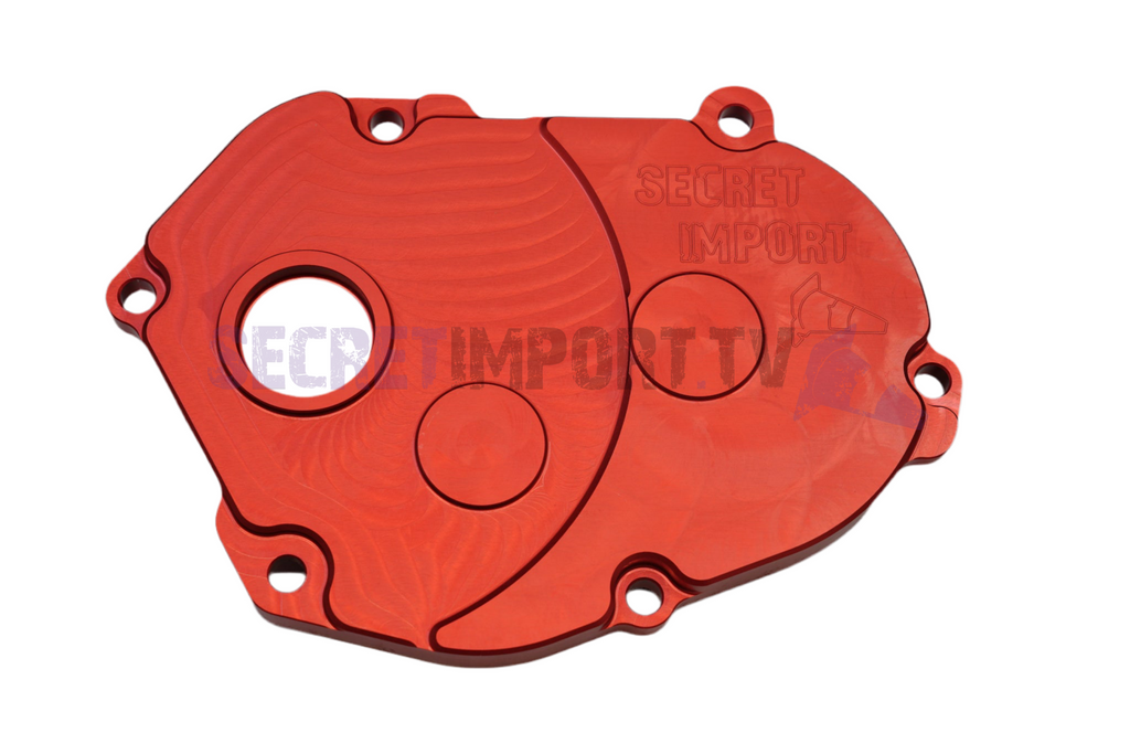 Red High Quality Secret Import CNC Gearbox Cover (BWS/ZUMA 2002-2011)