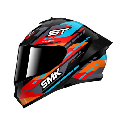 Typhoon Helmet - Sports Tourer (Black/Orange/Blue)