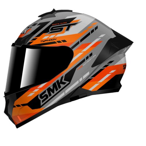 Typhoon Helmet - Sports Tourer (Grey/Orange/Black)